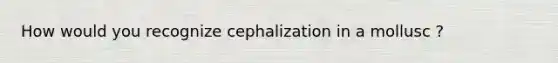 How would you recognize cephalization in a mollusc ?