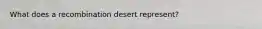 What does a recombination desert represent?