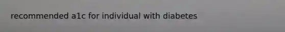 recommended a1c for individual with diabetes