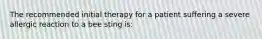 The recommended initial therapy for a patient suffering a severe allergic reaction to a bee sting is: