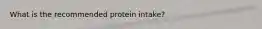 What is the recommended protein intake?