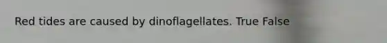 Red tides are caused by dinoflagellates. True False