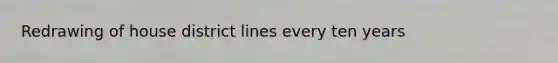Redrawing of house district lines every ten years