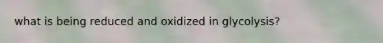 what is being reduced and oxidized in glycolysis?