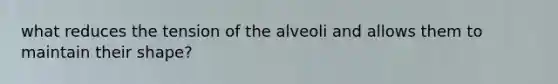 what reduces the tension of the alveoli and allows them to maintain their shape?