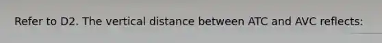 Refer to D2. The vertical distance between ATC and AVC reflects: