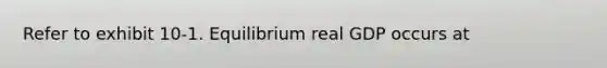 Refer to exhibit 10-1. Equilibrium real GDP occurs at