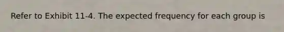 Refer to Exhibit 11-4. The expected frequency for each group is