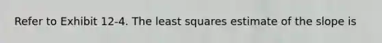 Refer to Exhibit 12-4. The least squares estimate of the slope is