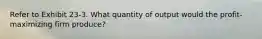 Refer to Exhibit 23-3. What quantity of output would the profit-maximizing firm produce?