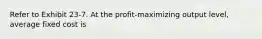 Refer to Exhibit 23-7. At the profit-maximizing output level, average fixed cost is