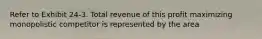 Refer to Exhibit 24-3. Total revenue of this profit maximizing monopolistic competitor is represented by the area