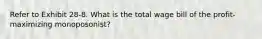 Refer to Exhibit 28-8. What is the total wage bill of the profit- maximizing monoposonist?