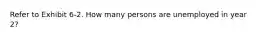 Refer to Exhibit 6-2. How many persons are unemployed in year 2?