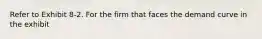 Refer to Exhibit 8-2. For the firm that faces the demand curve in the exhibit