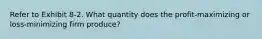 Refer to Exhibit 8-2. What quantity does the profit-maximizing or loss-minimizing firm produce?