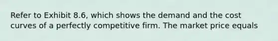 Refer to Exhibit 8.6, which shows the demand and the cost curves of a perfectly competitive firm. The market price equals