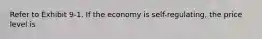 Refer to Exhibit 9-1. If the economy is self-regulating, the price level is