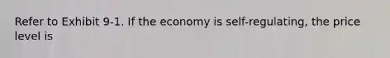 Refer to Exhibit 9-1. If the economy is self-regulating, the price level is