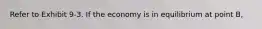 Refer to Exhibit 9-3. If the economy is in equilibrium at point B,