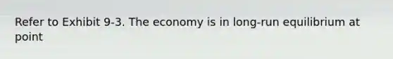 Refer to Exhibit 9-3. The economy is in long-run equilibrium at point