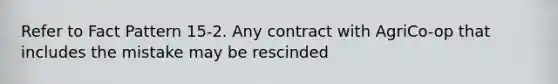 Refer to Fact Pattern 15-2. Any contract with AgriCo-op that includes the mistake may be rescinded