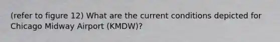 (refer to figure 12) What are the current conditions depicted for Chicago Midway Airport (KMDW)?