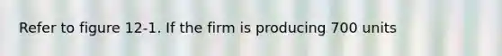 Refer to figure 12-1. If the firm is producing 700 units