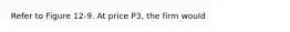 Refer to Figure 12-9. At price P3, the firm would