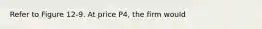 Refer to Figure 12-9. At price P4, the firm would