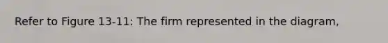 Refer to Figure 13-11: The firm represented in the diagram,
