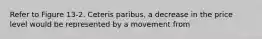 Refer to Figure 13-2. Ceteris paribus, a decrease in the price level would be represented by a movement from