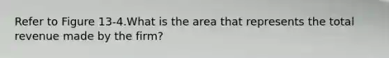 Refer to Figure 13-4.What is the area that represents the total revenue made by the firm?