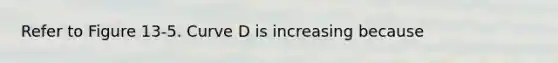 Refer to Figure 13-5. Curve D is increasing because