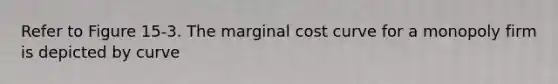 Refer to Figure 15-3. The marginal cost curve for a monopoly firm is depicted by curve