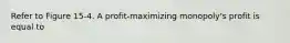 Refer to Figure 15-4. A profit-maximizing monopoly's profit is equal to