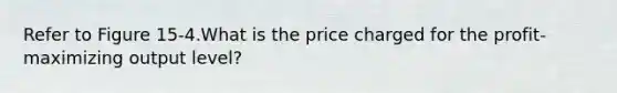 Refer to Figure 15-4.What is the price charged for the profit-maximizing output level?