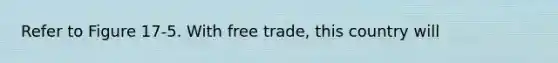 Refer to Figure 17-5. With free trade, this country will