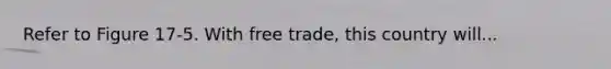 Refer to Figure 17-5. With free trade, this country will...