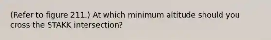 (Refer to figure 211.) At which minimum altitude should you cross the STAKK intersection?