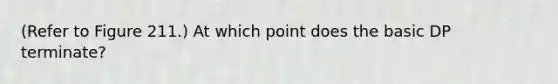 (Refer to Figure 211.) At which point does the basic DP terminate?