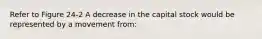 Refer to Figure 24-2 A decrease in the capital stock would be represented by a movement from: