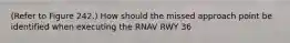 (Refer to Figure 242.) How should the missed approach point be identified when executing the RNAV RWY 36