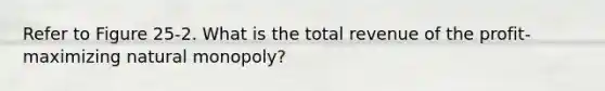 Refer to Figure 25-2. What is the total revenue of the profit-maximizing natural monopoly?