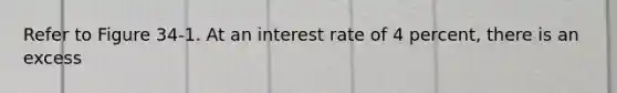 Refer to Figure 34-1. At an interest rate of 4 percent, there is an excess