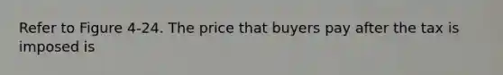 Refer to Figure 4-24. The price that buyers pay after the tax is imposed is