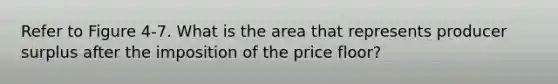 Refer to Figure 4-7. What is the area that represents producer surplus after the imposition of the price floor?