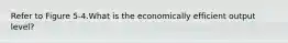 Refer to Figure 5-4.What is the economically efficient output level?