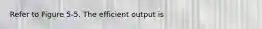 Refer to Figure 5-5. The efficient output is