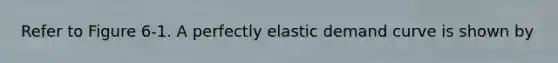 Refer to Figure 6-1. A perfectly elastic demand curve is shown by